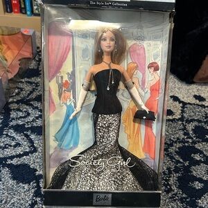 Barbie Society Girl in Elegant Black and White Ensemble